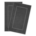 thumbnail image 1 of Cotton Paradise 100% Cotton Bath Mats for Bathroom Floor Set of 2 Pack, 20x34 Soft Absorbent Washable Quick Dry Tub Bathmat, Gray, 1 of 1