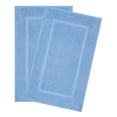 thumbnail image 1 of Cotton Paradise 100% Cotton Bath Mats for Bathroom Floor Set of 2 Pack, 20x34 Soft Absorbent Washable Quick Dry Tub Bathmat, Sky Blue, 1 of 1