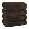 thumbnail image 1 of Cotton Paradise 100% Cotton Turkish 4 Piece Hand Towel Set, Soft Absorbent Face Towels Clearance Set, Brown, 1 of 6
