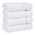 thumbnail image 1 of Cotton Paradise 100% Cotton Turkish 4 Piece Hand Towel Set, Soft Absorbent Face Towels Clearance Set, White, 1 of 6