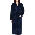 thumbnail image 1 of Cotton Paradise Mens and Womens Robe, Warm Fleece Unisex Bathrobes, Soft Plush House Robes, X Large-XX Large, Navy Blue, 1 of 1