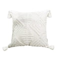thumbnail image 1 of Cotton Pillow Cover 17.72 x 17.72 Inch Decorative Boho Tassel Cushion Case for Sofa Couch Living Room Bedroom, 1 of 5