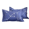 thumbnail image 1 of Cotton Pillow Covers Set of 2 - Standard Size Geometric Patterns Pillow Shams, Soft Breathable Cotton Decorative Envelope Closure Pillowcases for Couch, Bed, Sofa 19x30 In, 1 of 6