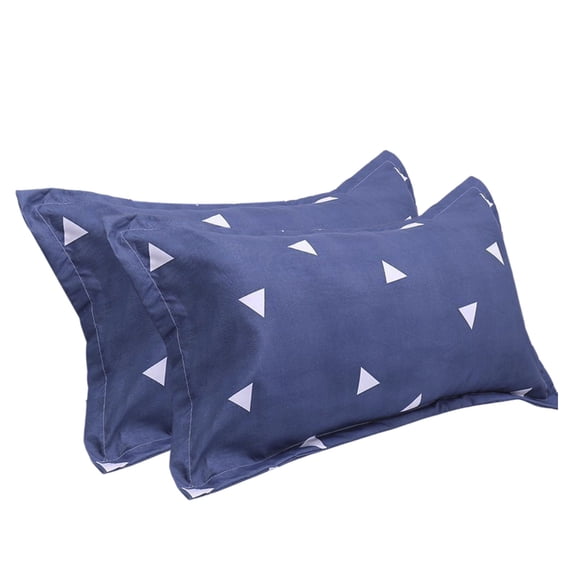 Cotton Pillow Covers Set of 2 - Standard Size Geometric Patterns Pillow Shams, Soft Breathable Cotton Decorative Envelope Closure Pillowcases for Couch, Bed, Sofa 19x30 In