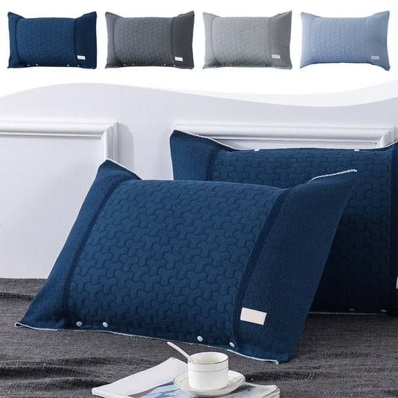 Cotton Pillow Towel | Non Slip Fixed Cover with Button Closure | Soft Breathable All Cotton Fabric | Fits Standard Pillowcases | Easy Care | 70x50cm | Multiple Colors | Single Pack