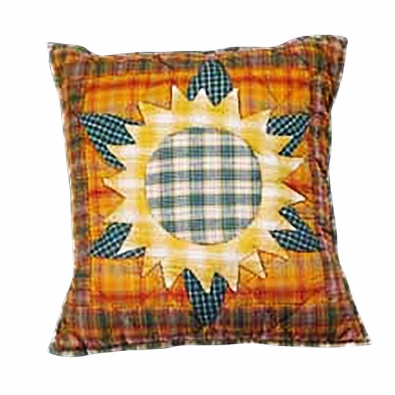 Cotton Pillow Yellow Multi Sunflower 16" Square | Renovator's Supply