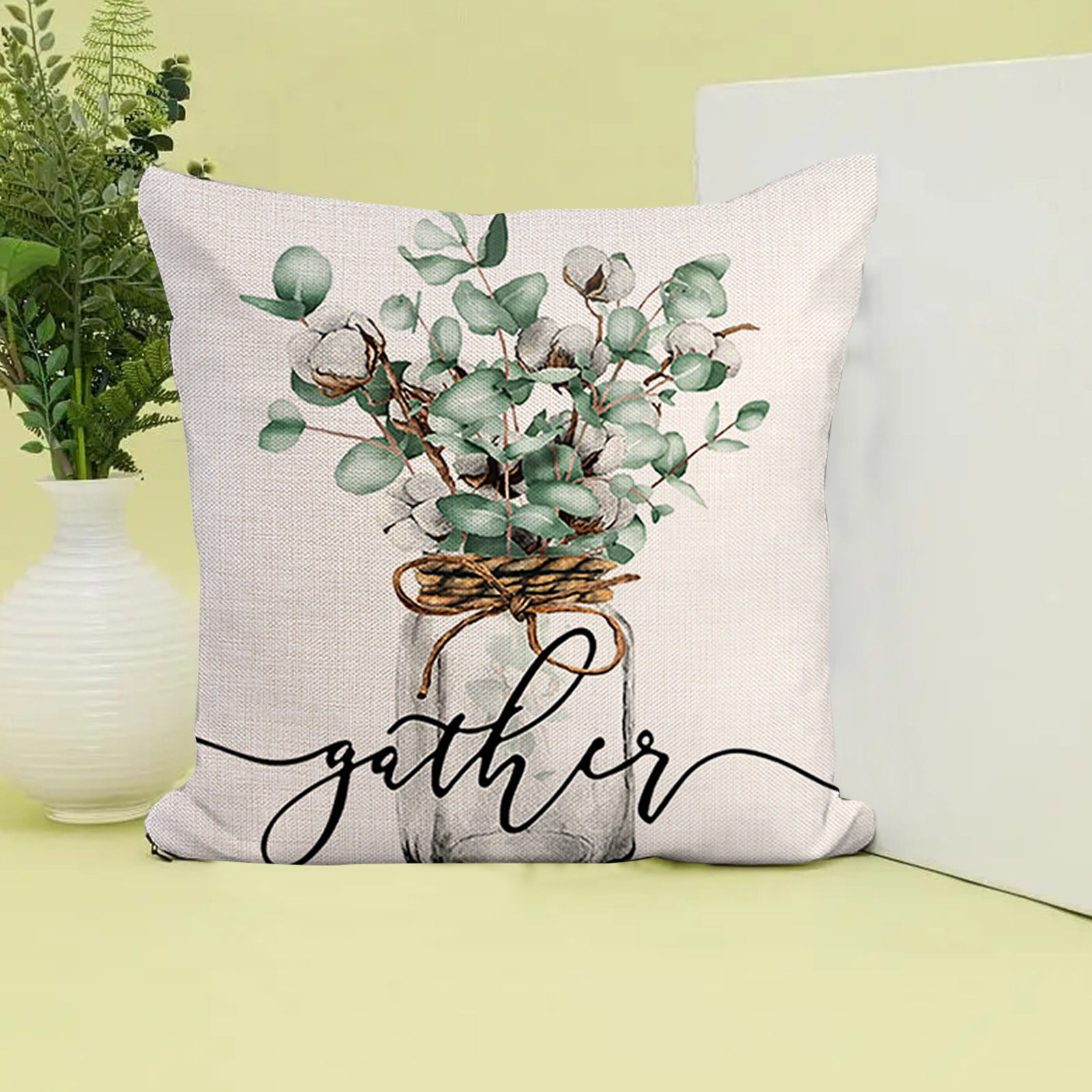 Cotton Pillowcases with zipper home goods Wedge pillowcases Farmhouse Decor Pillow Covers 18X18 Inch Set Of 4 Throw Pillow Covers Farm Decorations Pillow Case Walmart
