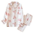 thumbnail image 1 of Cotton Pjs Family Set Pyjamas Women Xmas 2 Piece Lounge for Womens Ladies Winter Thermal Size Pajamas Autumn Women's Pyjama Sets Pink M, 1 of 7