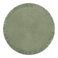 thumbnail image 1 of Cotton Placemat, Woven Heat Resistant Table Mat, Washable Insulated Table Protector, Round Dining Mat, Decorative Table Pad for Kitchen Restaurant Holiday Decoration, 14.9 Inch 1 Piece,Green, 1 of 9