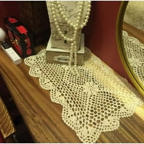 Cotton Placemats, Handmade Crochet Doilies, Rectangle Lace Placemats, 2PC