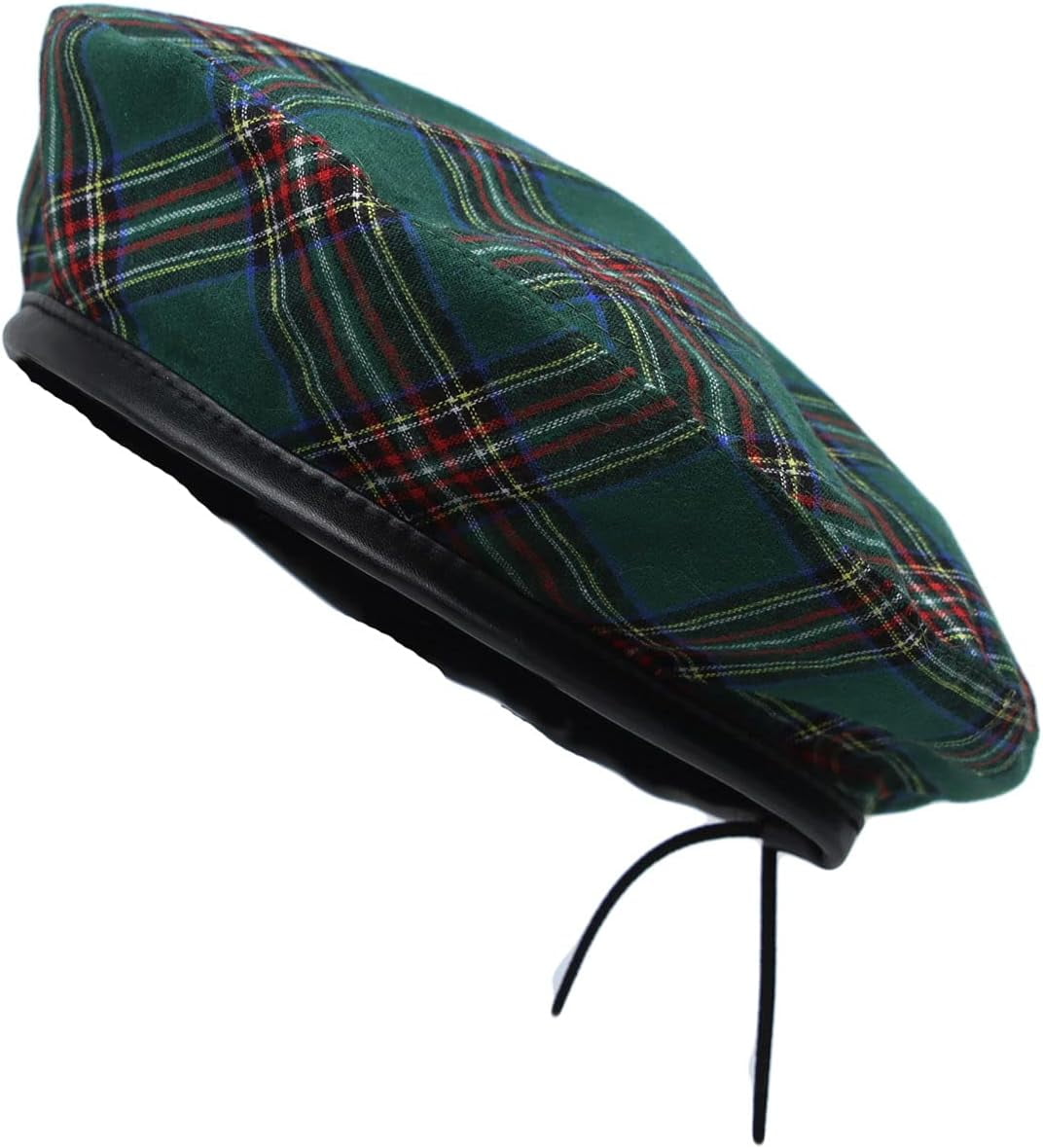 Cotton Plaid Beret Hat Tartan Check French Beanie Cap  display picture 1