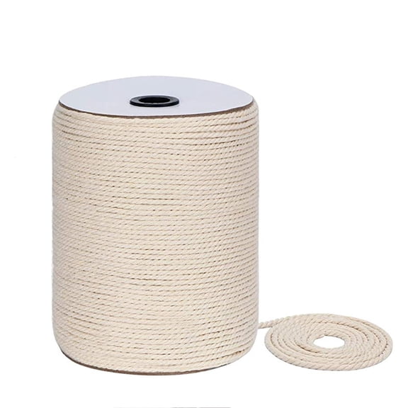 Cotton Plain Weave Tape And Rope, 0.3Cm Width, 300 Meters Per Spool For Various Gift Wrapping, Diy Crafting, Home Decoration, Light Packaging, And General Household Use