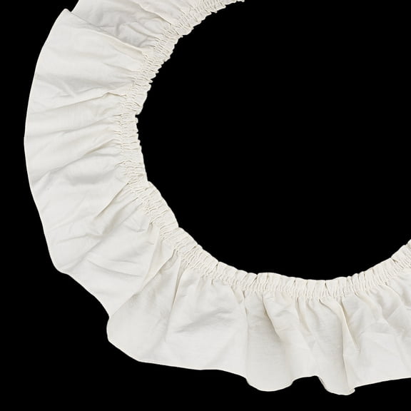 Cotton Pleated Lace Trim Ribbon Ruffled Trimming for Wedding Dress Decoration Floral White 3-1/2 inch(89mm) 4 yards/set DIY