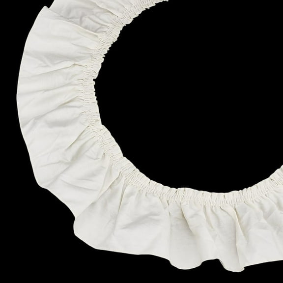 Cotton Pleated Lace Trim Ribbon Ruffled Trimming for Wedding Dress Decoration Floral White 3-1/2 inch(89mm) 4 yards/set