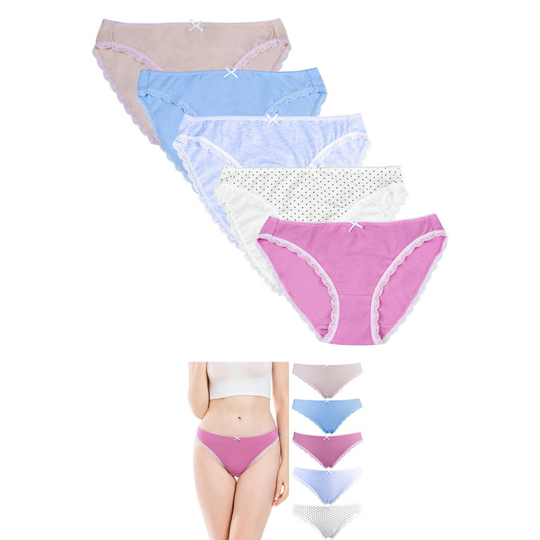 Cotton Plus Size Underwear for Women Lace Bikini Panties Soft