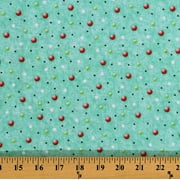 Cotton Polka Dots Bazooples Campout Toss Dot Turquoise Cotton Fabric Print by the Yard 62948-G010715