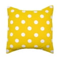 thumbnail image 1 of Cotton Polka Dots Decorative Throw Pillow/Sham Cushion Cover White on Yellow, 1 of 1