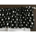 thumbnail image 1 of Cotton Polka Dots Window Valance 58" Wide White on Black, 1 of 3