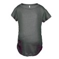 thumbnail image 1 of Cotton-Poly Short Sleeve Maternity Tee-Heather Black-L, 1 of 3