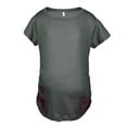 thumbnail image 1 of Cotton-Poly Short Sleeve Maternity Tee-Heather Black-XL, 1 of 3