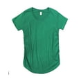 thumbnail image 1 of Cotton-Poly Short Sleeve Maternity Tee-Heather Green-XL, 1 of 3