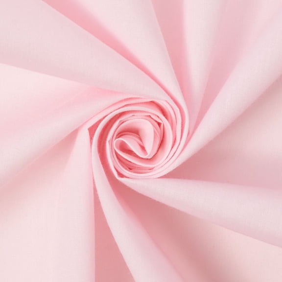 Cotton Broadcloth Fabric Lightweight Soft Solid Woven Polyester Blend By The Yard & Wholesale - Pink (5 Yards)