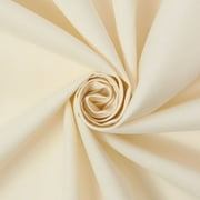 Cotton Broadcloth Fabric Lightweight Soft Solid Woven Polyester Blend By The Yard & Wholesale - Beige (1 Yard)