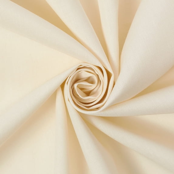 Cotton Broadcloth Fabric Lightweight Soft Solid Woven Polyester Blend By The Yard & Wholesale - Beige (1 Yard)