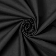 Cotton Polyester Broadcloth Fabric Premium Apparel Quilting 45" (Black)
