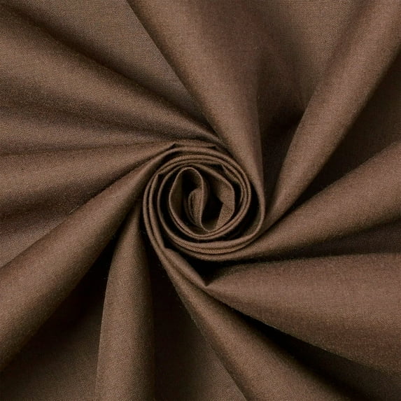 Cotton Polyester Broadcloth Fabric Premium Apparel Quilting 45" (Brown)