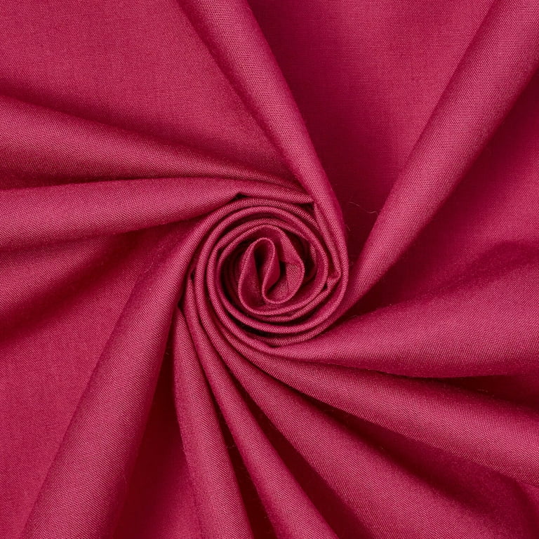 Cotton Polyester Broadcloth Fabric Premium Apparel Quilting 45 (Magenta) 