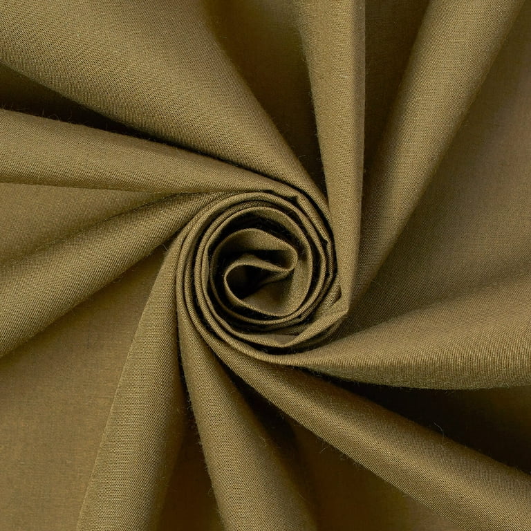 Cotton Polyester Broadcloth Fabric Premium Apparel Quilting 45 (Olive)