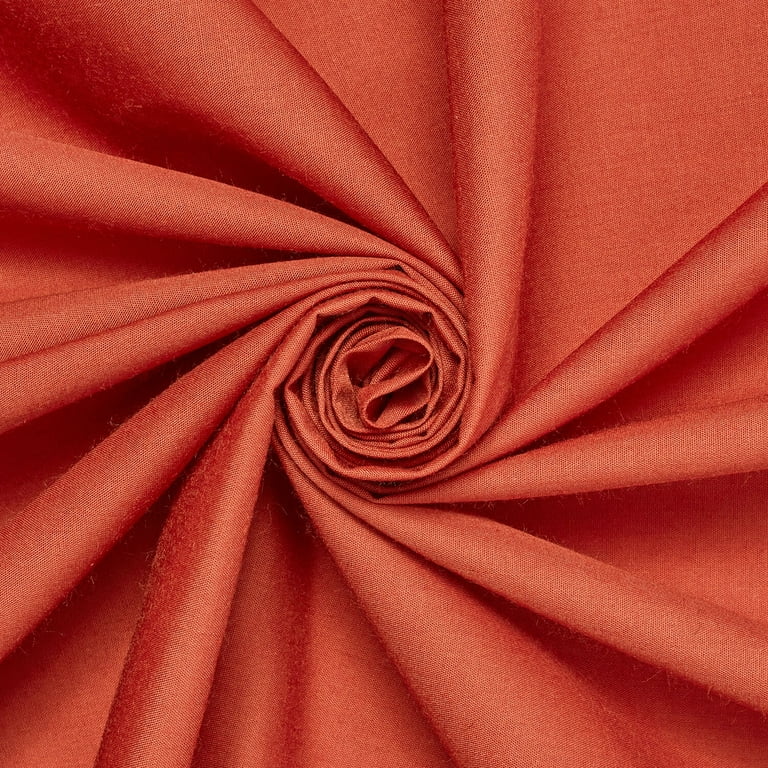 Cotton Polyester Broadcloth Fabric Premium Apparel Quilting 45 (Rust)