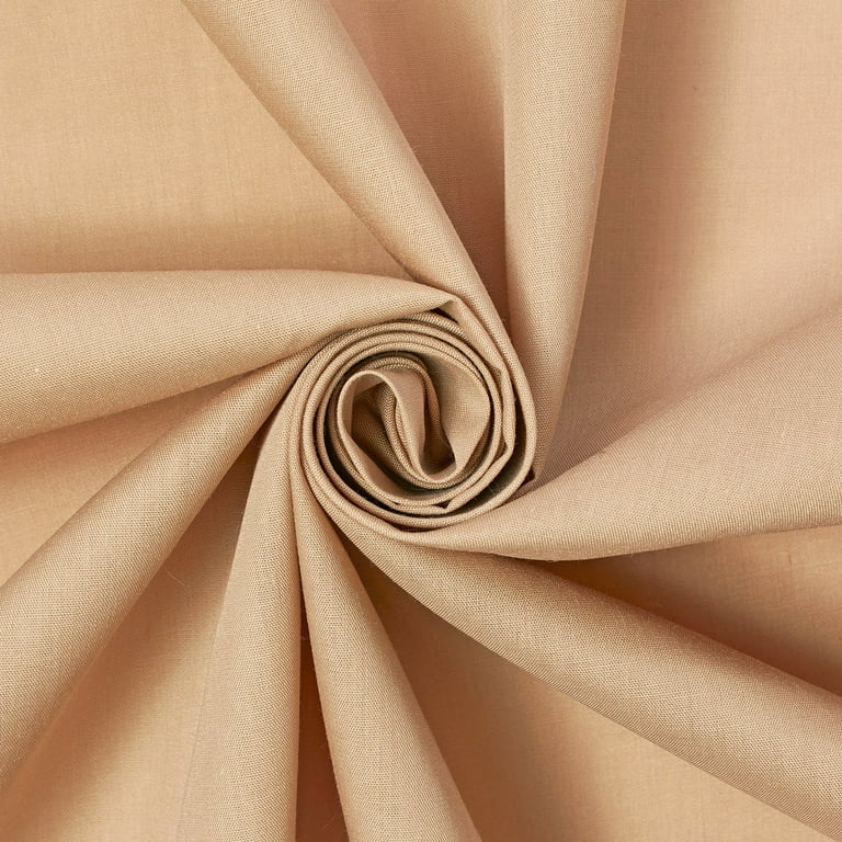Cotton Polyester Broadcloth Fabric Premium Apparel Quilting 45 (1 Yard,  Tan)