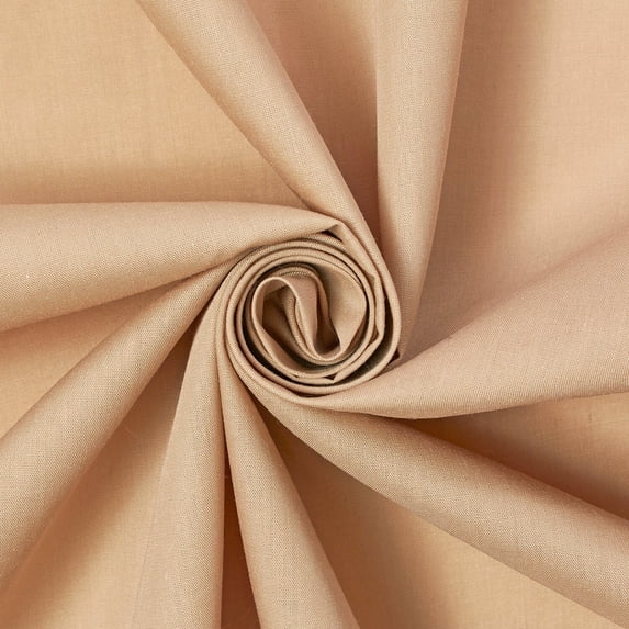 Cotton Polyester Broadcloth Fabric Premium Apparel Quilting 45" (Tan)