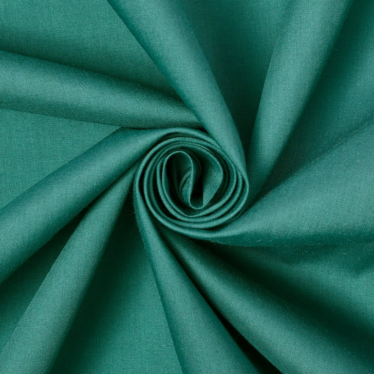 Cotton Polyester Broadcloth Fabric Premium Apparel Quilting 45 (Teal)
