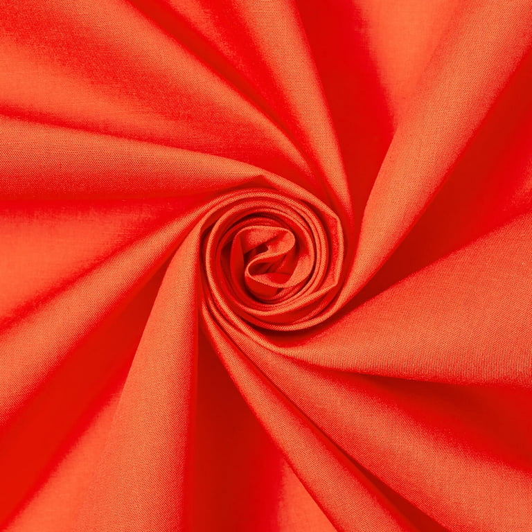 Cotton Polyester Broadcloth Fabric Premium Apparel Quilting 60 Wide Sold  By the Yard Wholesale (Orange) 