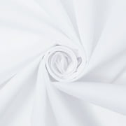 Cotton Polyester Broadcloth Fabric Premium Apparel Quilting 60 Wide Sold By the Yard Wholesale (White, 1 Yard)