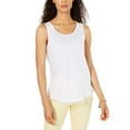 thumbnail image 1 of Cotton Pom Pom-Trim Tank Top Bright White S, 1 of 1