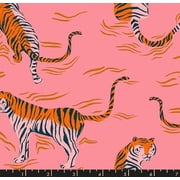 Cotton Poolside Too Tigress Print Retro Style Tiger Pattern Ruby Star Society Cotton Fabric Print by the Yard RS5203-12