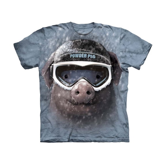 Cotton Powder Pig Awesome Animal Youth T-Shirt (Small)