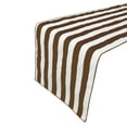 thumbnail image 1 of Cotton Print Table Runner 1 Inch Wide Stripes Brown, 1 of 1
