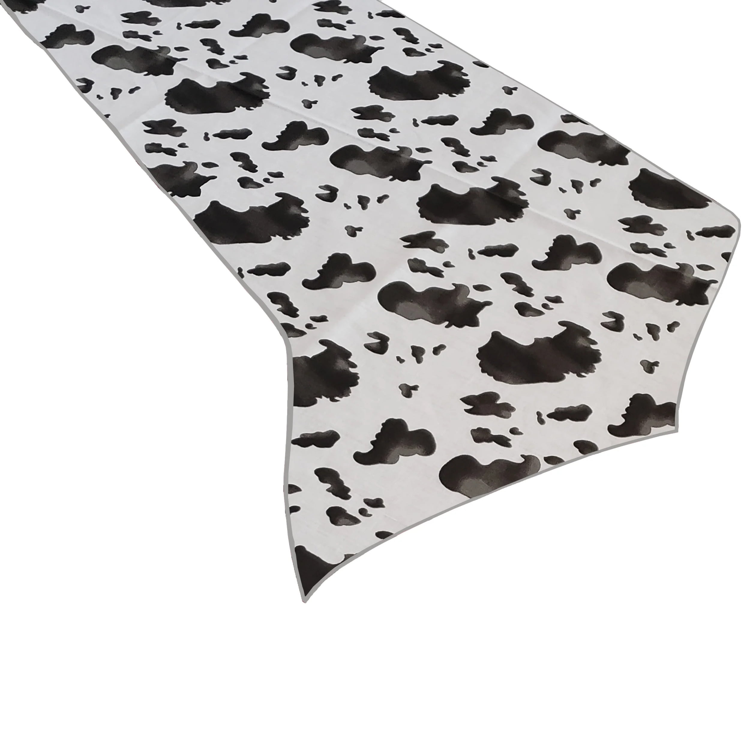 Cotton Print Table Runner Animal Cow Spots Black - Walmart.com