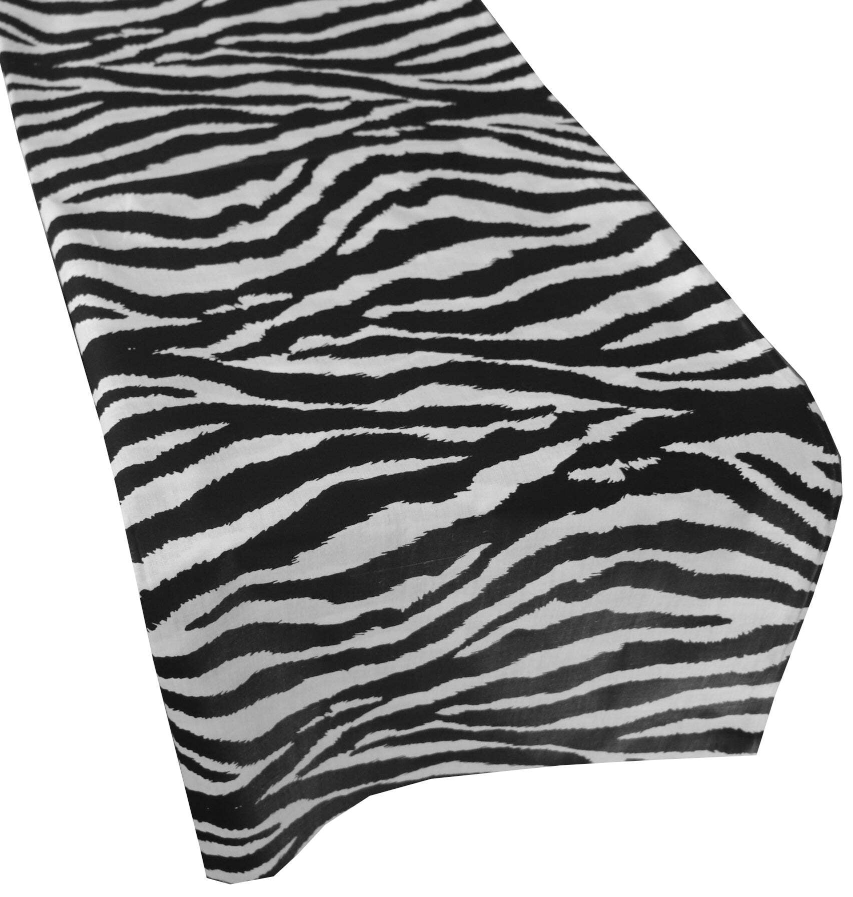 Cotton Print Table Runner Animal Zebra Stripes Black White - Walmart.com