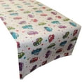 thumbnail image 1 of Cotton Print Table Runner Cars and Trucks White, 1 of 3