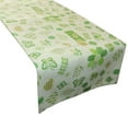 thumbnail image 1 of Cotton Print Table Runner Floral Quilting Pattern Flowers Hearts and Butterfly Green, 1 of 3