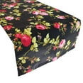 thumbnail image 1 of Cotton Print Table Runner Floral Vintage Flowers Black, 1 of 4