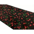 thumbnail image 1 of Cotton Print Table Runner Fruits Cherries Allover Black, 1 of 1