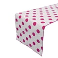 thumbnail image 1 of Cotton Print Table Runner Polka Dots Fuchsia on White, 1 of 1