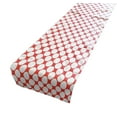 thumbnail image 1 of Cotton Print Table Runner Polka Dots Large Circles Dots White on Red, 1 of 1